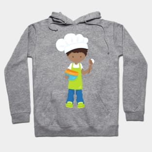 African American Boy, Baking, Baker, Bakery, Apron Hoodie